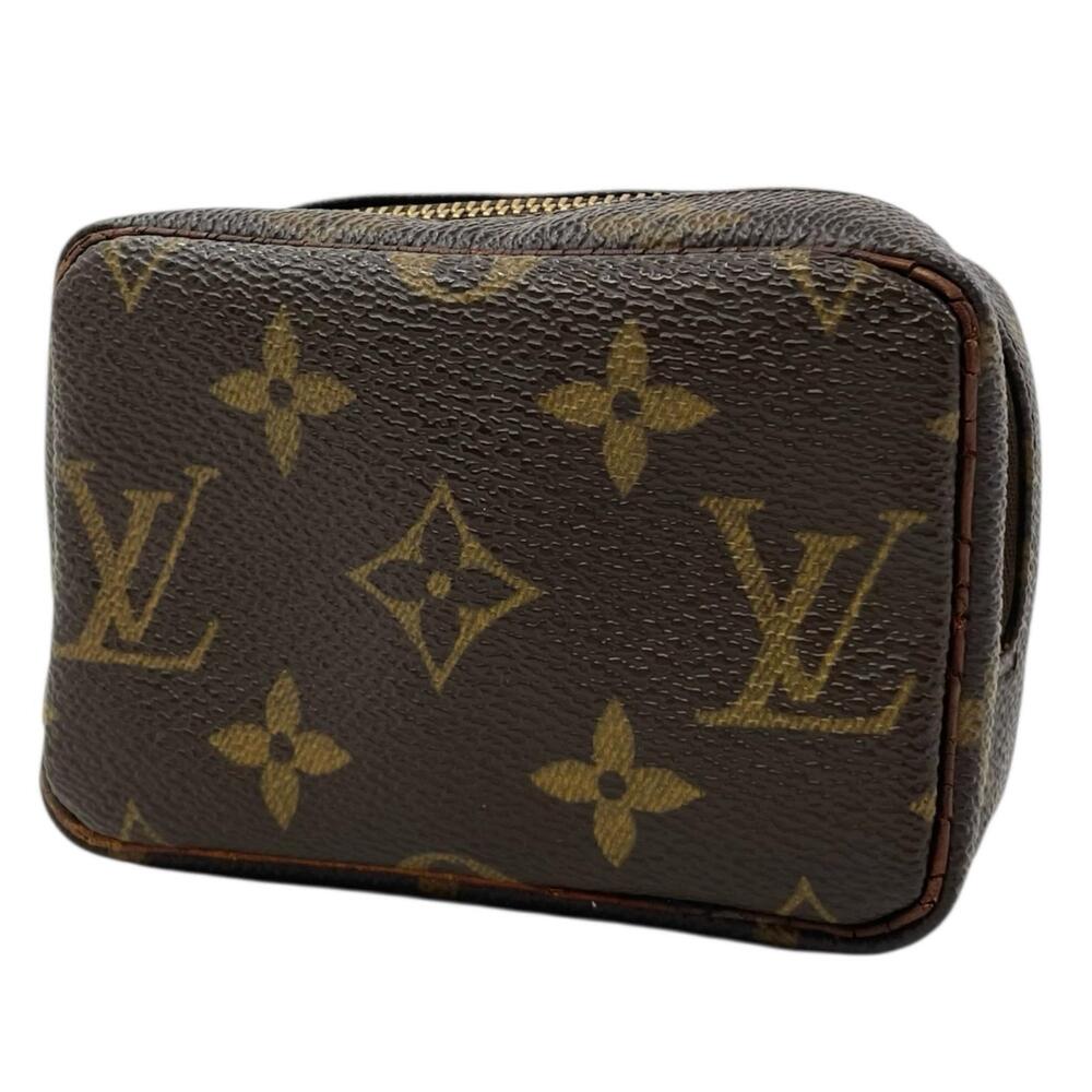 LOUIS VUITTON Trousse Wapiti Monogram Pouch Clutch Brown